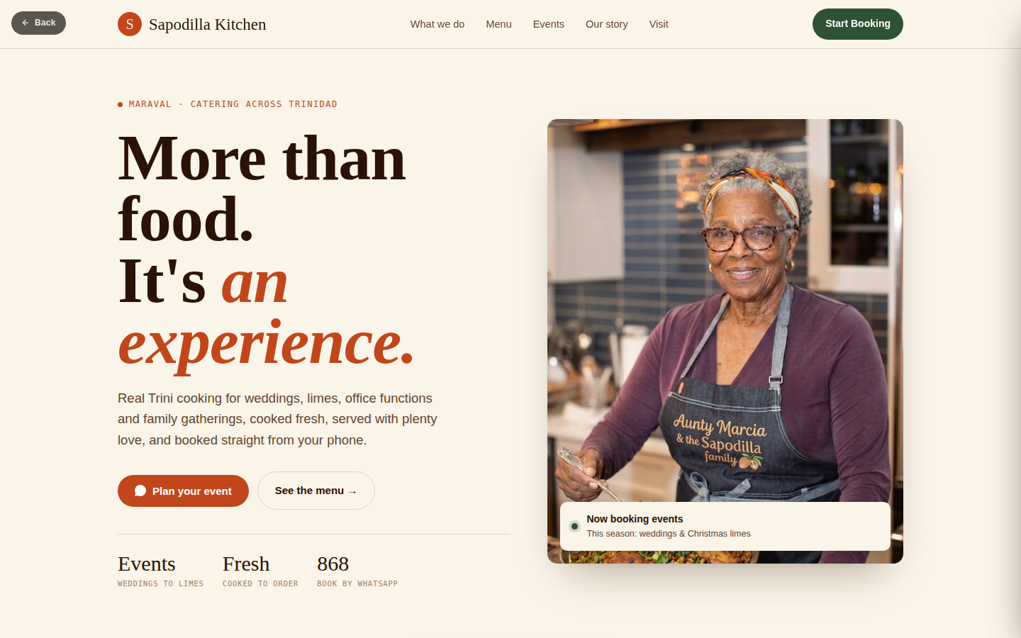 The Food Table template preview