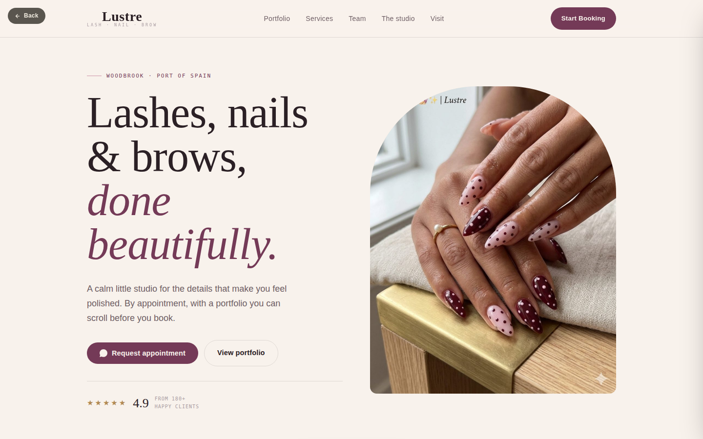 Example website built by Astral Studios