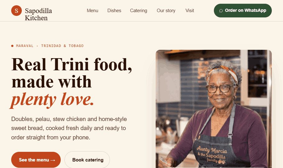 The Food Table template preview