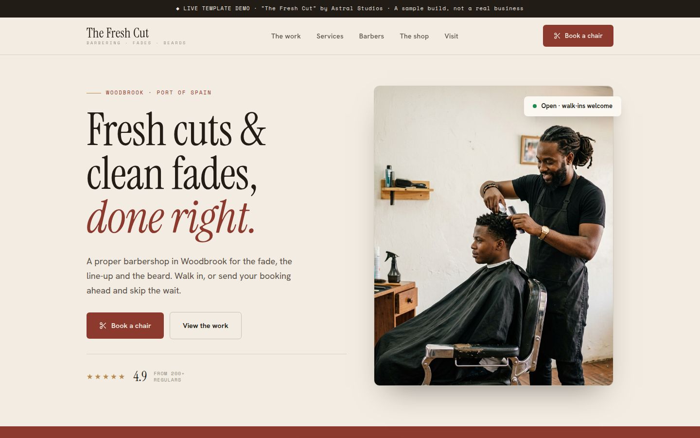 The Fresh Cut template preview