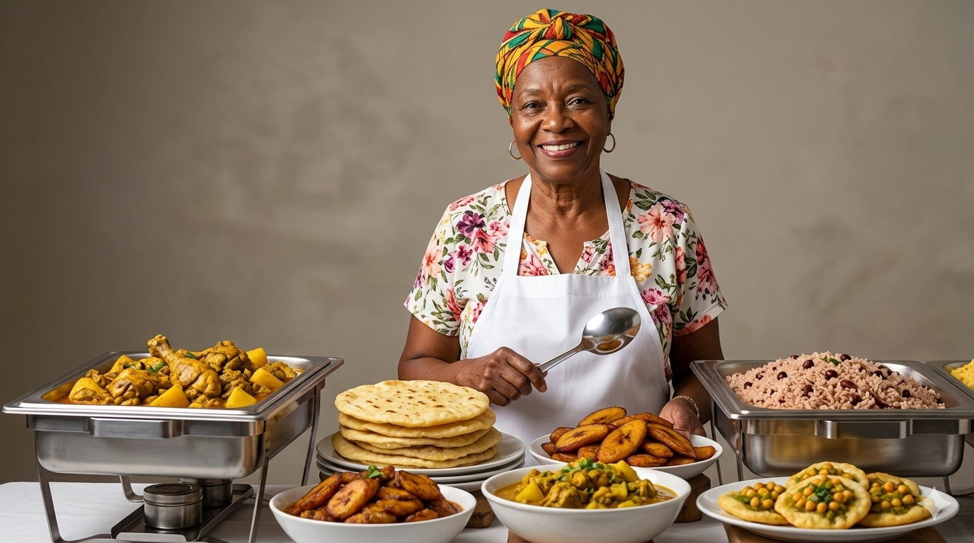 Aunty Marcia in the kitchen