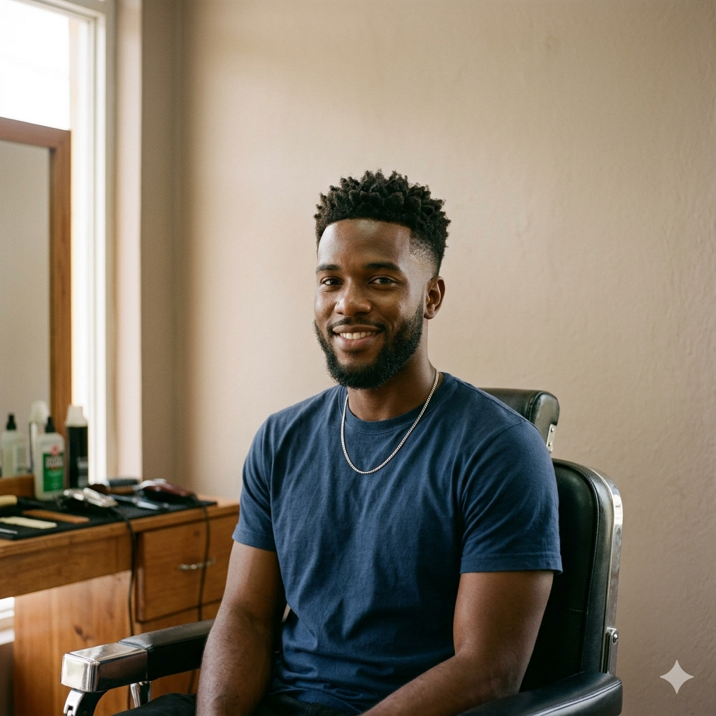 Fresh cut, client in the chair