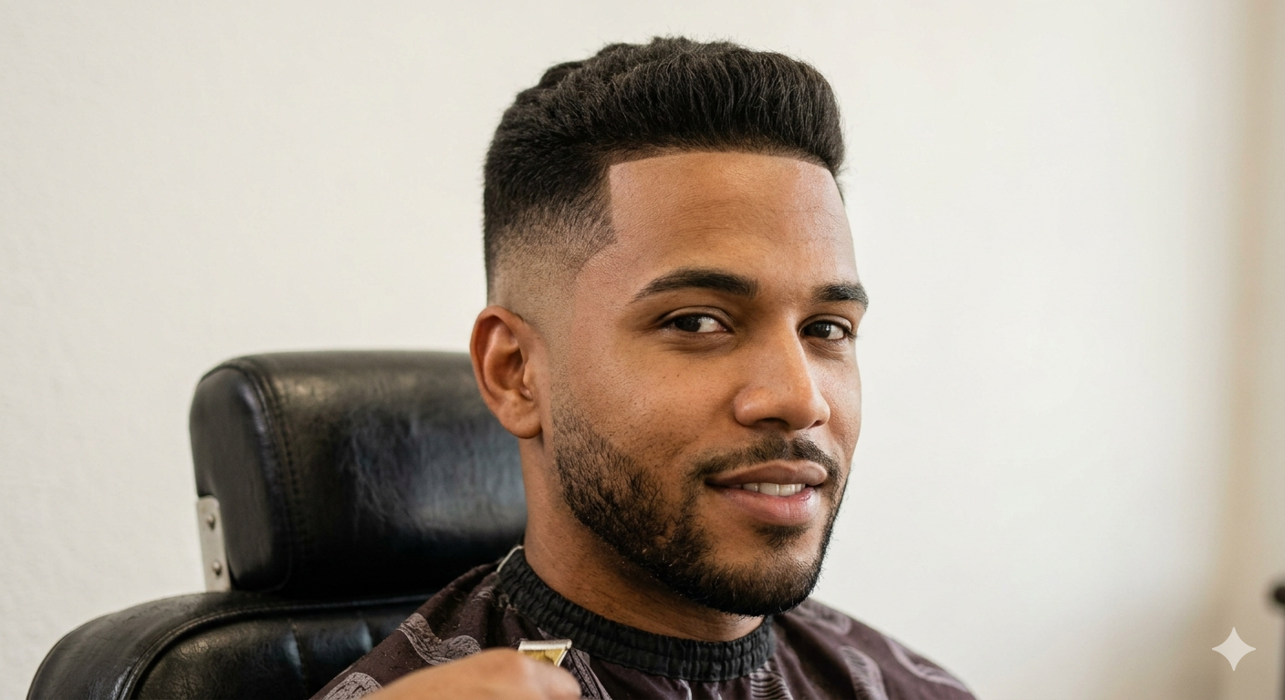 A crisp fade and beard line-up