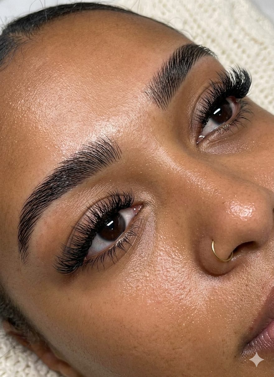 Volume lash set close up
